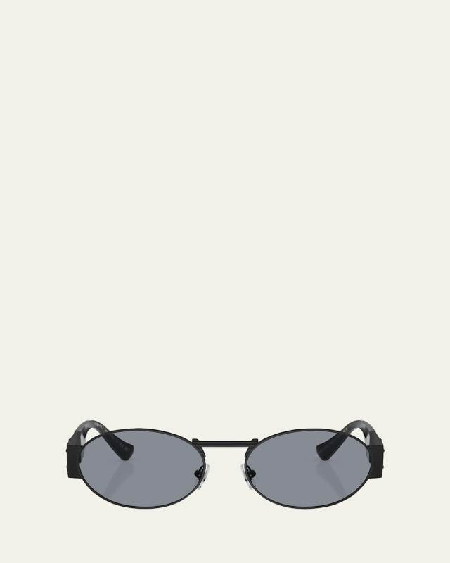 Medusa Deco Steel & Acetate Oval Sunglasses