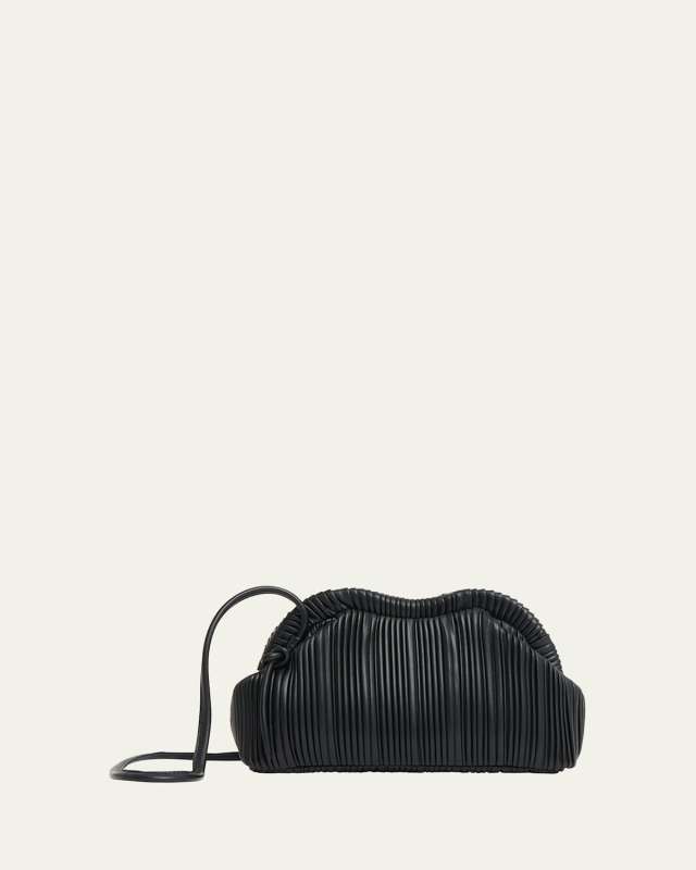 Baci Pleated Leather Clutch Bag
