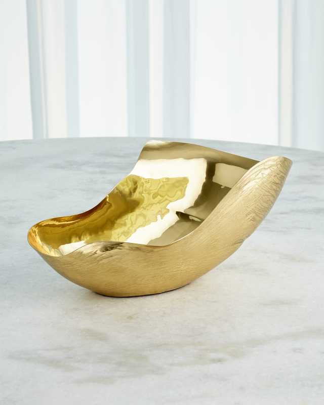 Free-Form Brass Bowl - Large