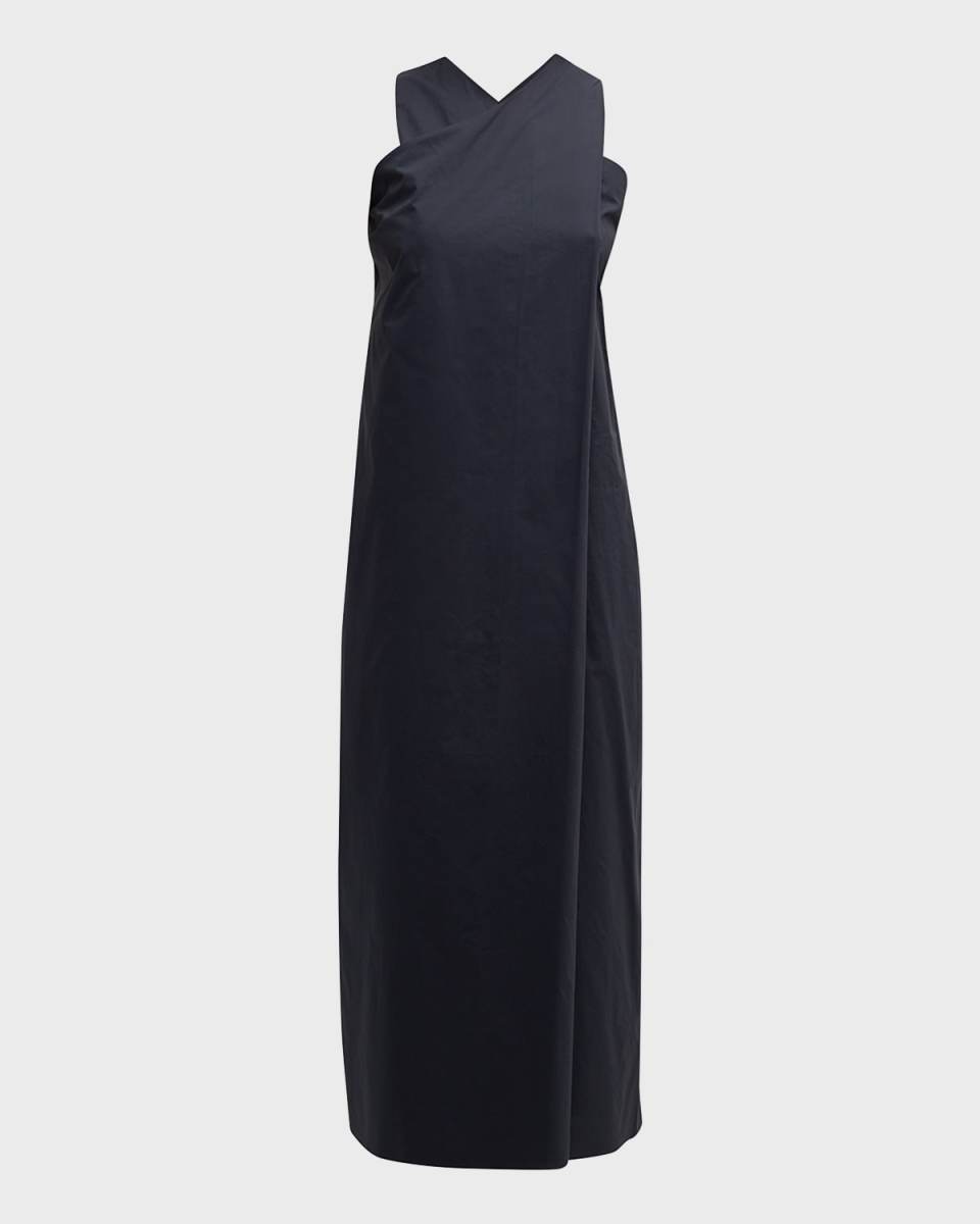 India Sleeveless Cotton Poplin Midi Dress