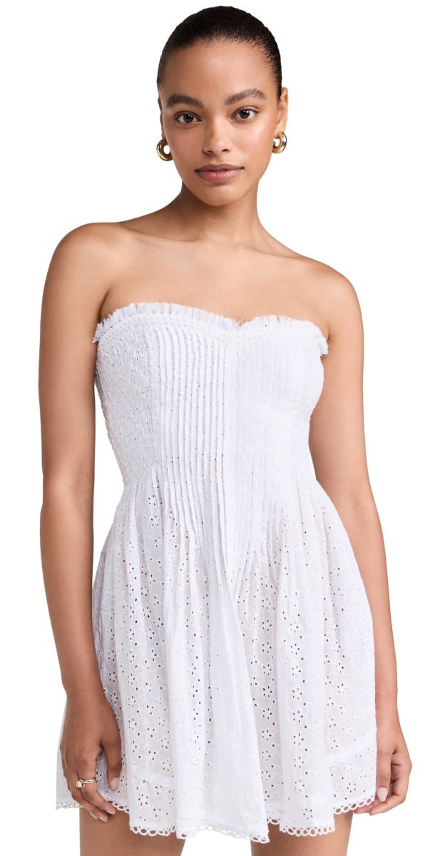 Poupette St Barth Claire Bandeau Dress Optic White