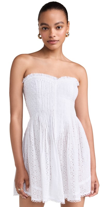 Poupette St Barth Claire Bandeau Dress Optic White