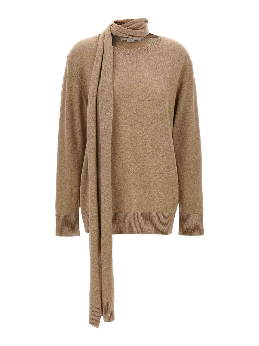 Stella Mccartney Pull Col Rond - Beige