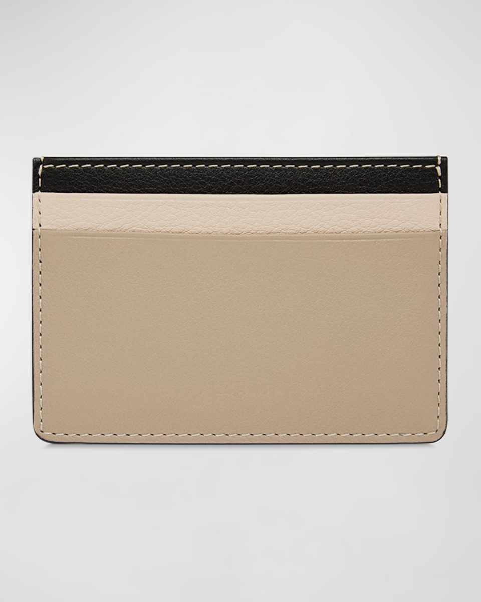 Tricolor Leather Cardholder