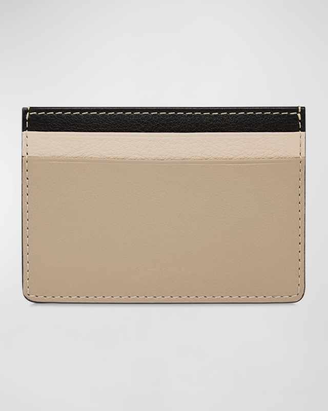Tricolor Leather Cardholder