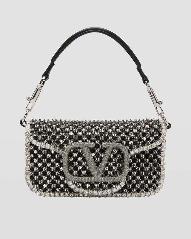 Loco Small Polka Dot Embellished Shoulder Bag