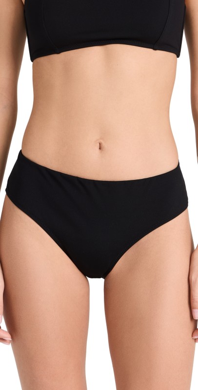 Reformation Evora Bikini Bottoms Black