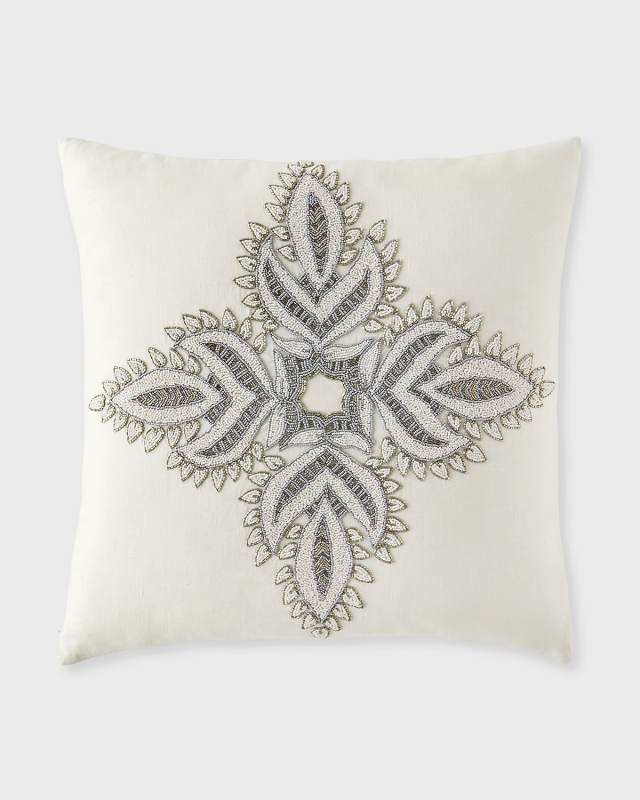 Beaded Verdin Pillow,