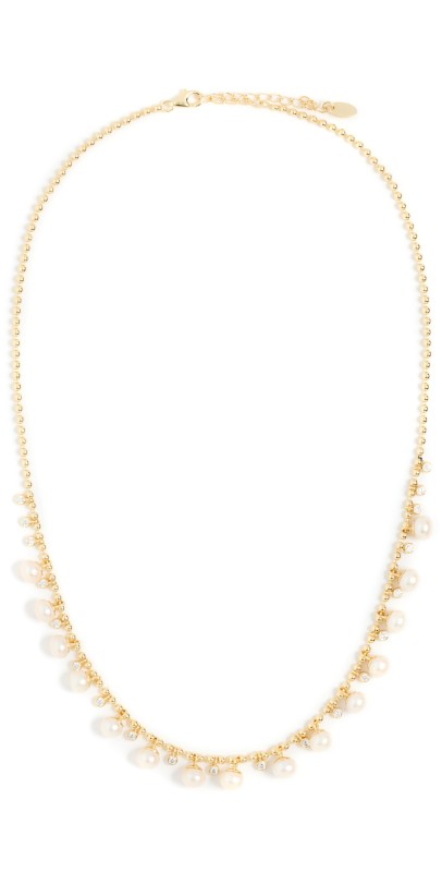 SHASHI Jemima Necklace Gold/Pearl