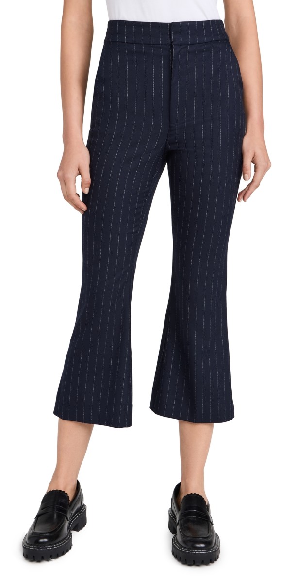Favorite Daughter The Phoebe Pants Navy Pinstripe