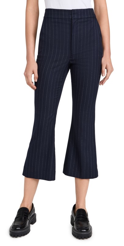 Favorite Daughter The Phoebe Pants Navy Pinstripe
