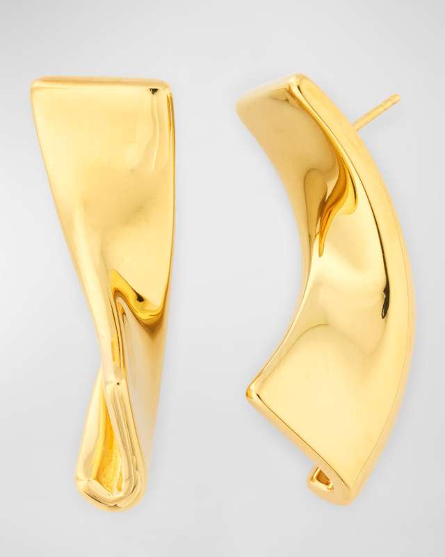 Les Boucles J Earrings, Light Gold