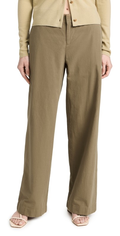 Vince Cotton Wide Leg Pants Artichoke