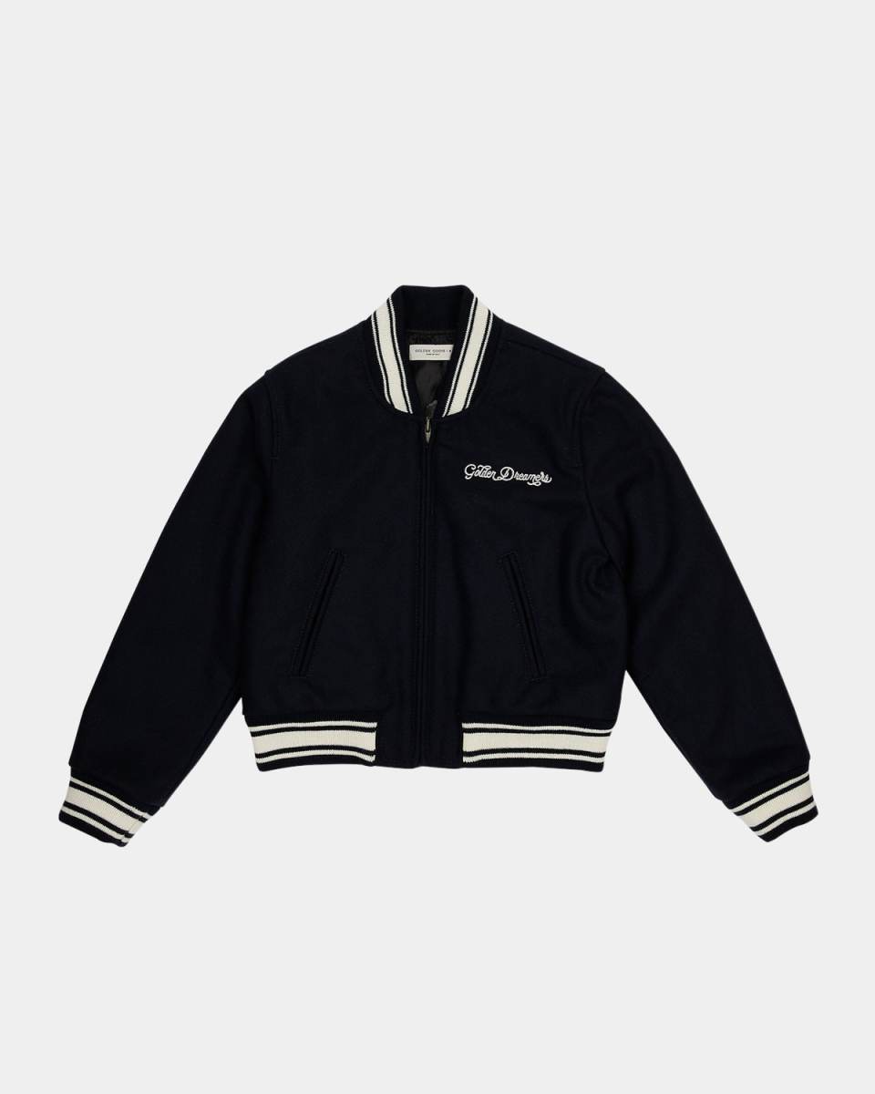 Girl's Golden Dreamers Embroidered Bomber Jacket, Size 4-