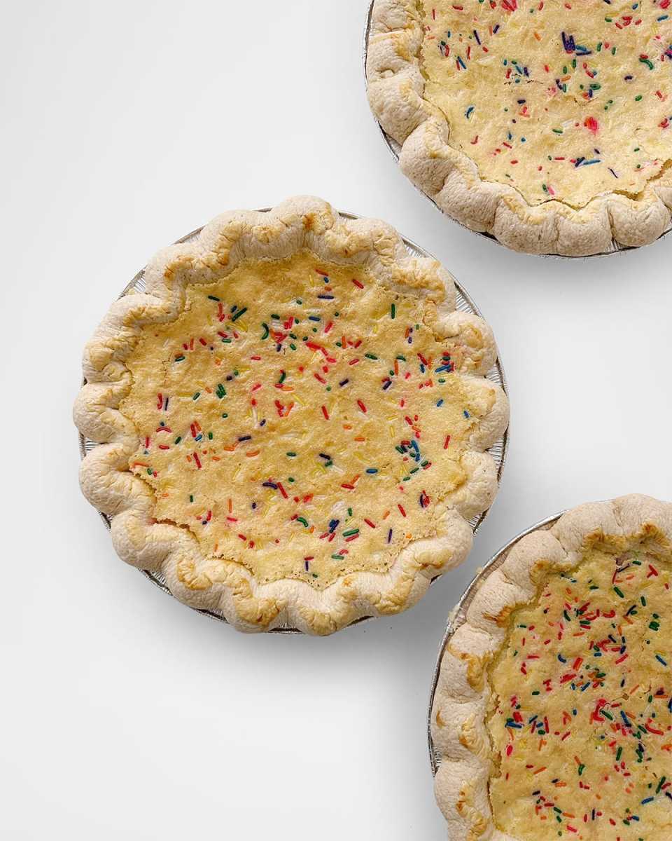 Yippee Pie Yay Confetti Chess Pie, Serves 8-10