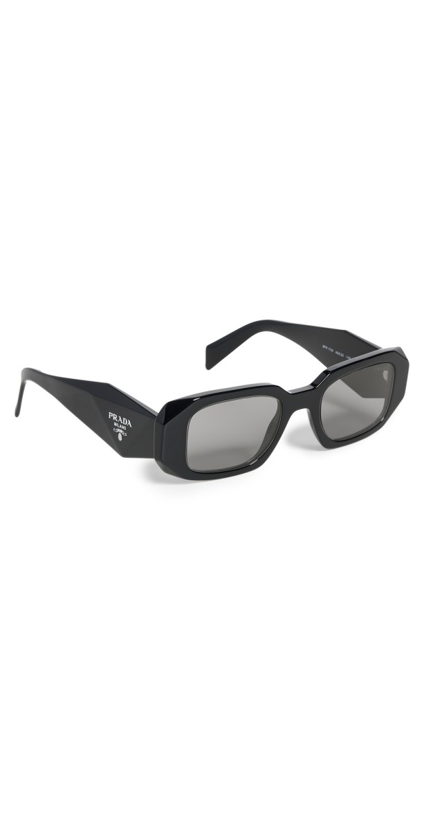 Prada 0PR 17WS Sunglasses Blk/Grey Mirror Int Silver