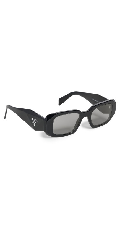 Prada 0PR 17WS Sunglasses Blk/Grey Mirror Int Silver