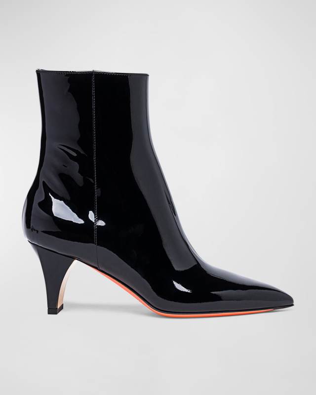 Delfica Patent Leather Booties