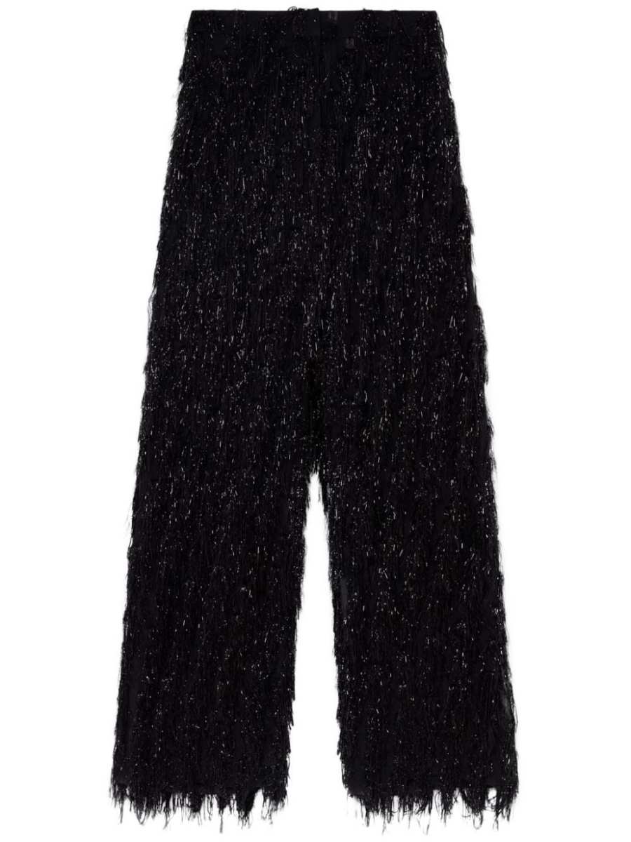 low-rise glitter trousers