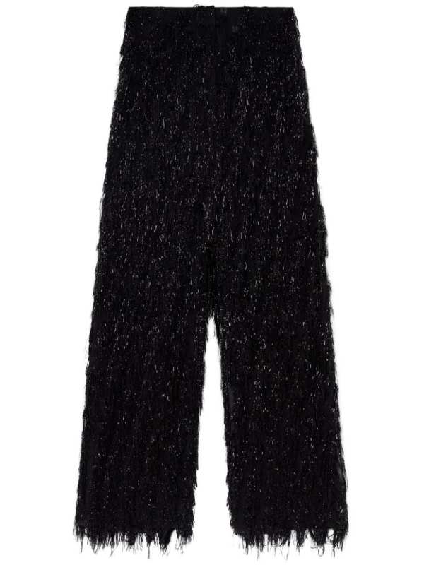 low-rise glitter trousers