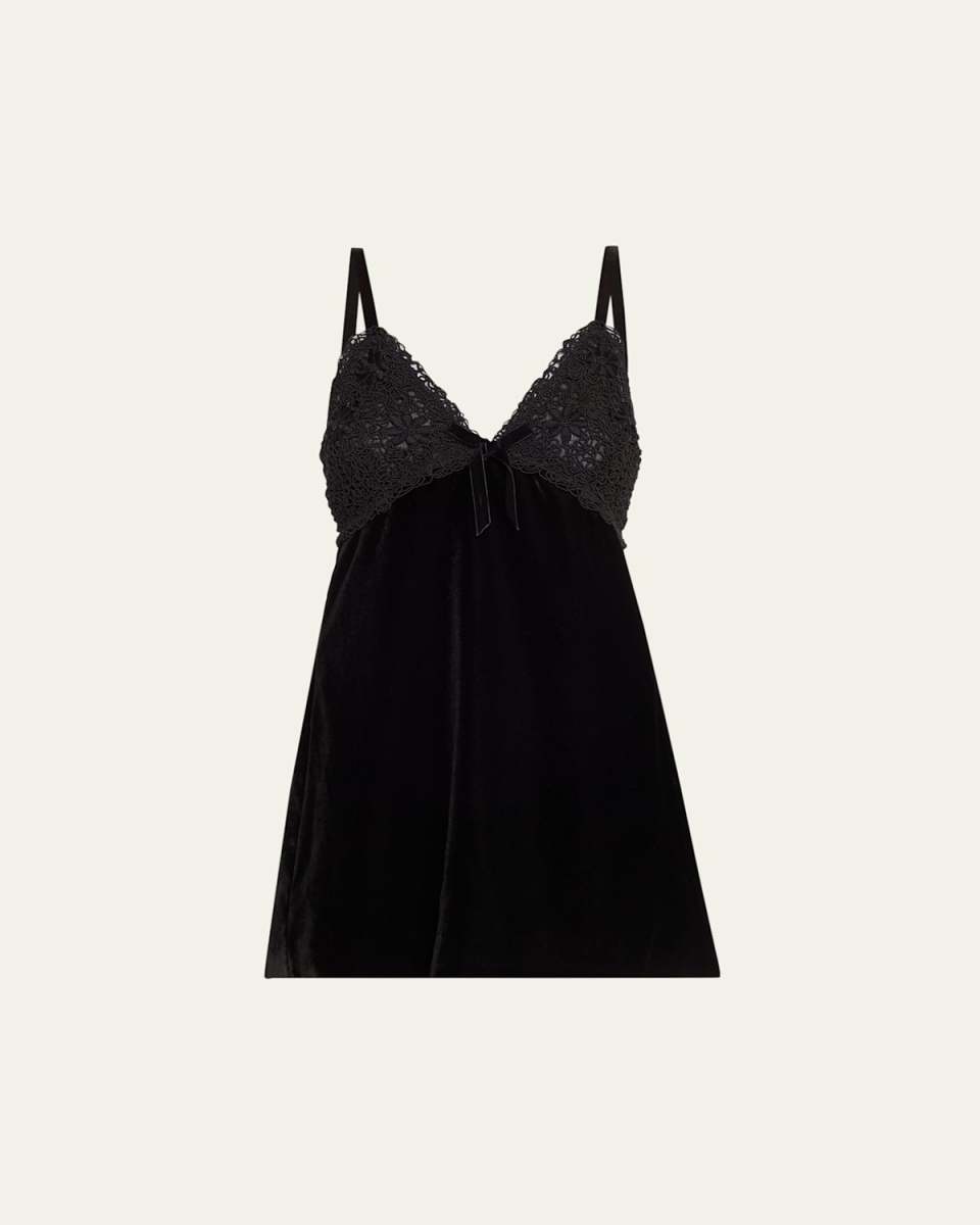 Ganette Velvet Mini Dress