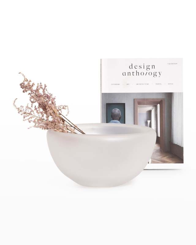 Beans Clear Frosted Crystal Decorative Bowl