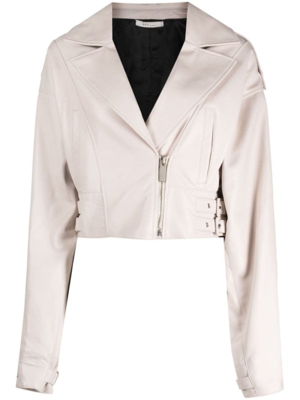 belted cropped jacket