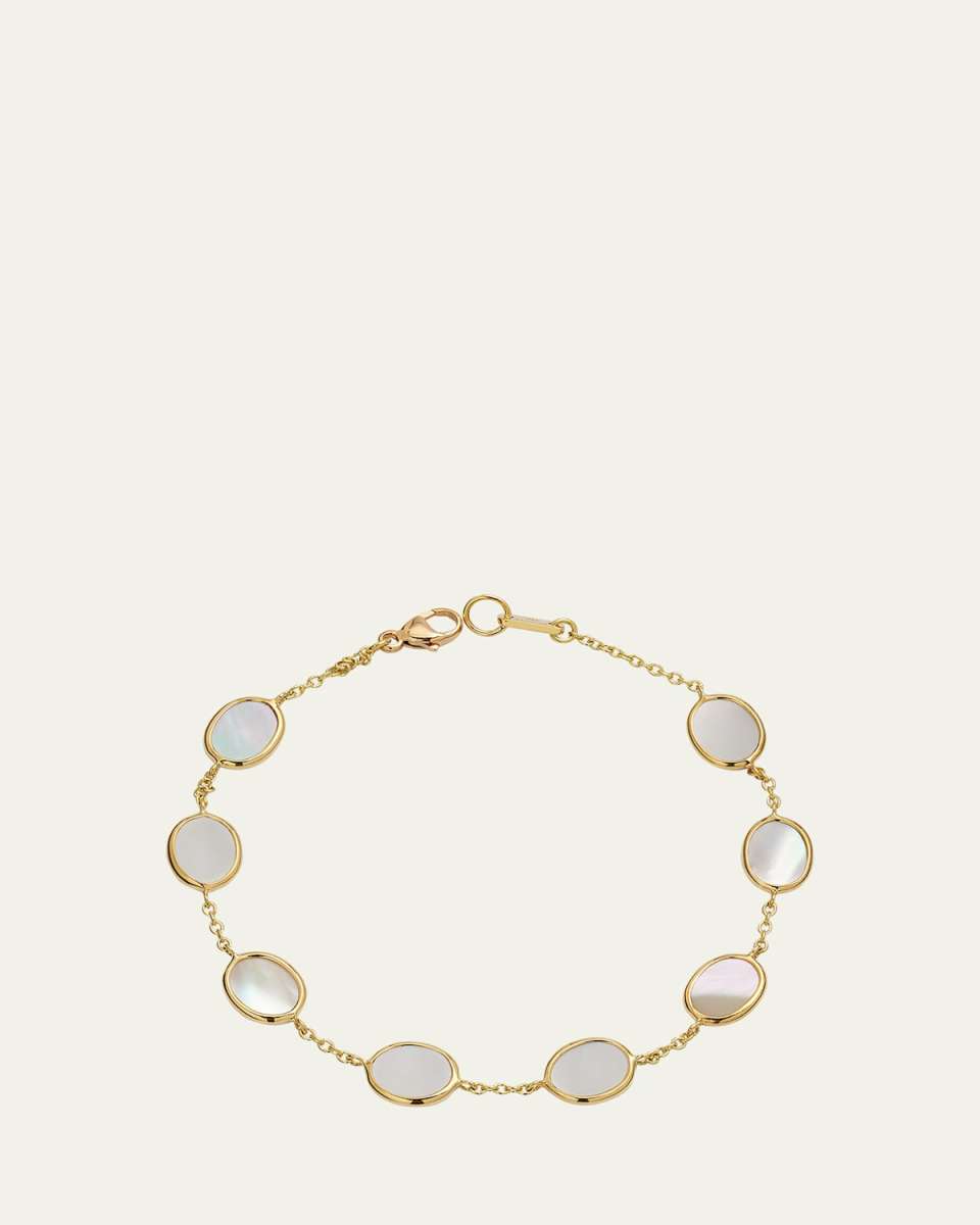 18k Polished Rock Candy Confetti Bracelet in Mother of Pearl