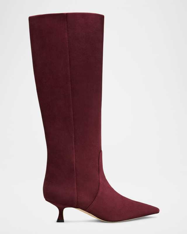 Naomi Suede Kitten Tall Boots