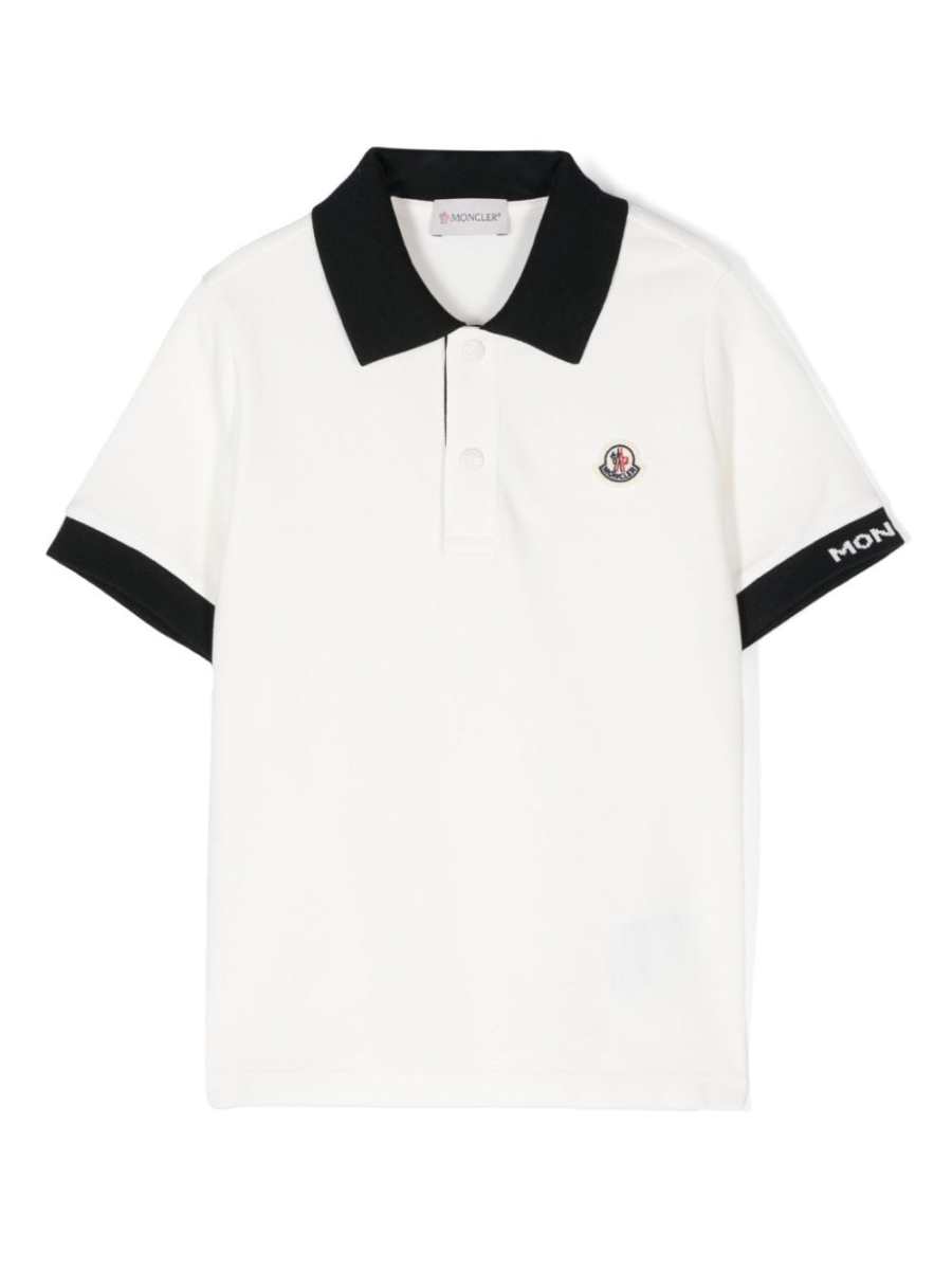 logo-patch polo shirt