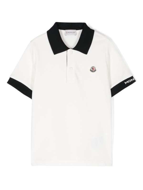 logo-patch polo shirt