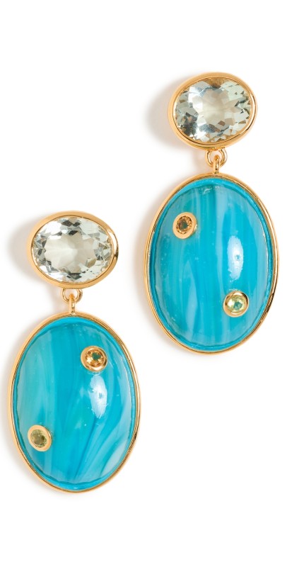Lizzie Fortunato Blue Mountain Earrings Blu