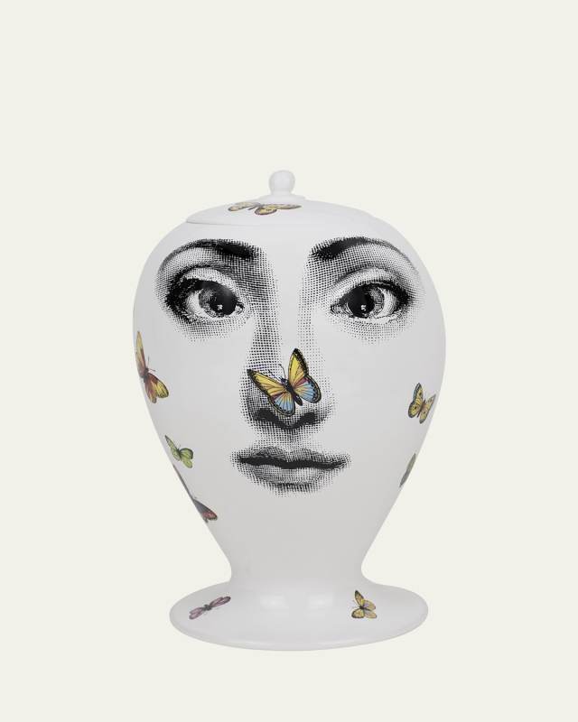 Vase Farfalle Face With Butterflies