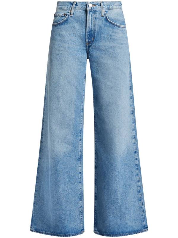 mid-rise wide-leg jeans