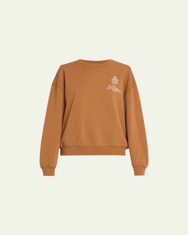 FRAME x Ritz Paris Breakfast In Bed Crewneck Sweatshirt