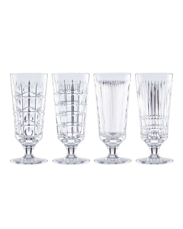New Vintage 4-Piece Iced Beverage Glass Set