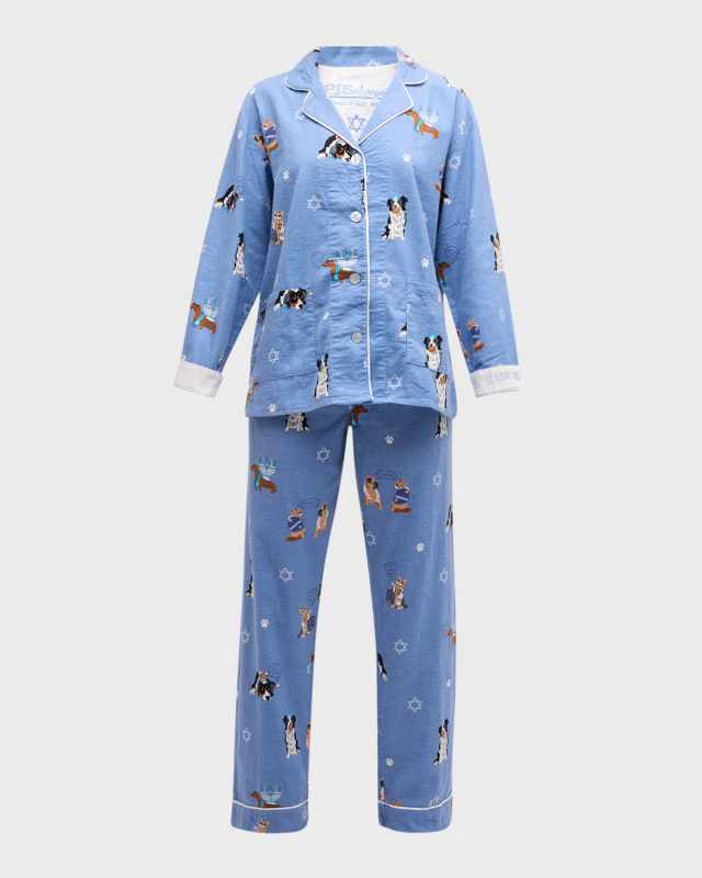 Printed Cotton Flannel Pajama Set