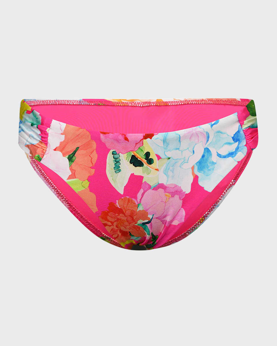 Expressive Garden Shirred Bikini Bottoms