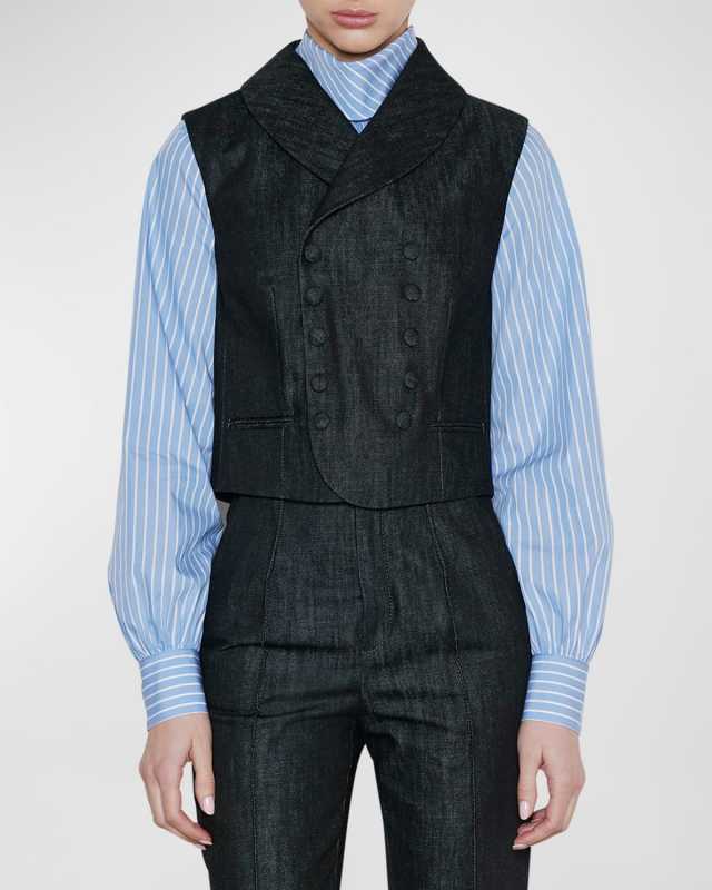 Tailored Denim Vest