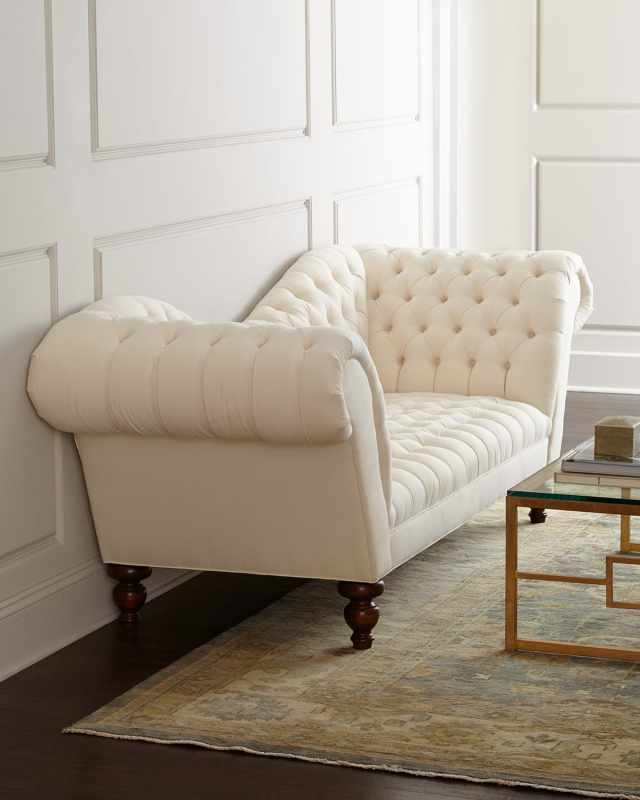 Ellsworth Neutral Recamier Sofa 94"