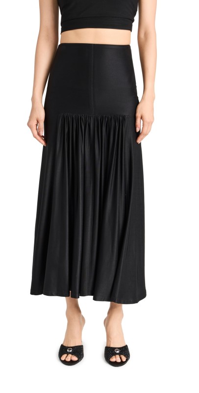 rabanne Ruched Skirt Black