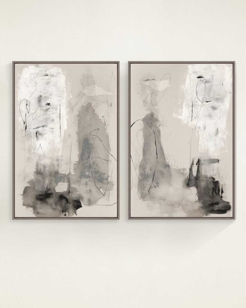 "Onyx Star" Framed Giclees by Van Garret, 37" x 55" - Set of 2