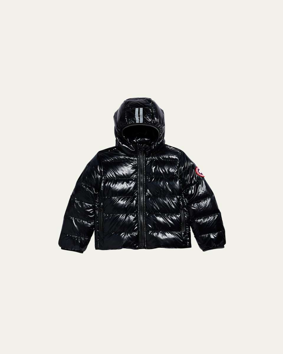 Kid's Crofton Striped Logo Quilted Jacket, Size 2-7