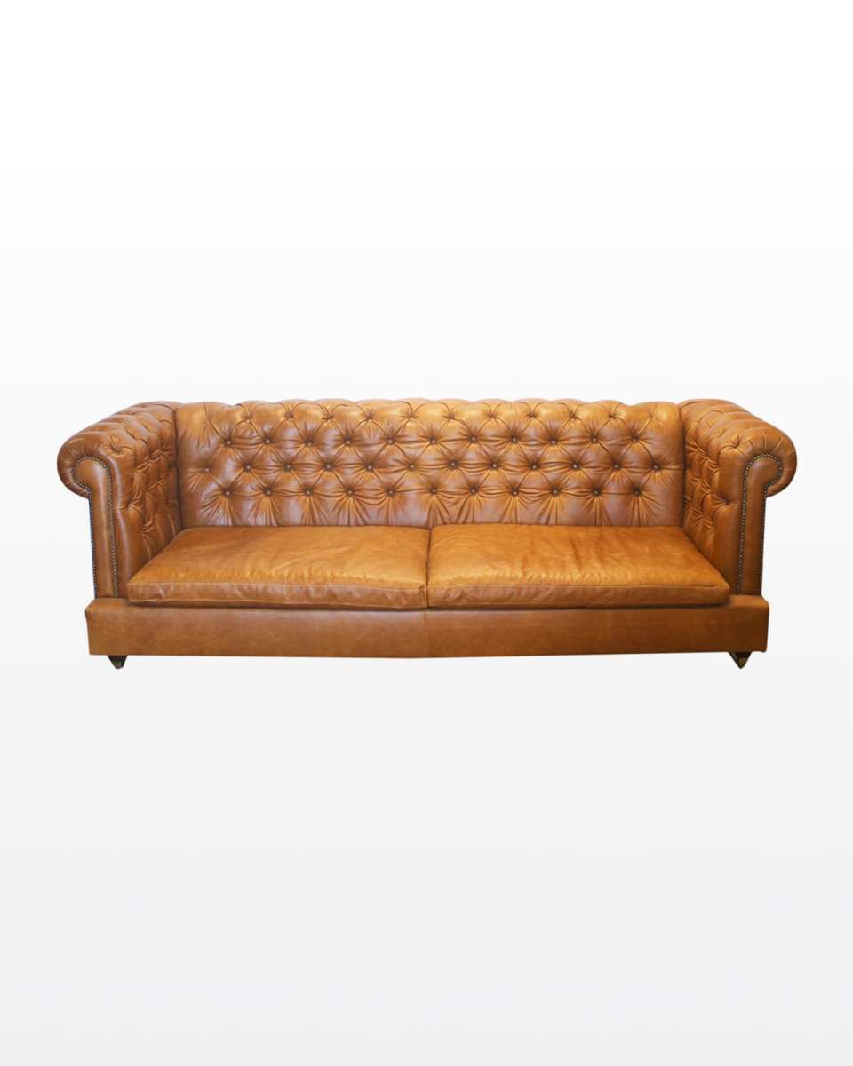 Alani Tufted Leather Sofa, 108"
