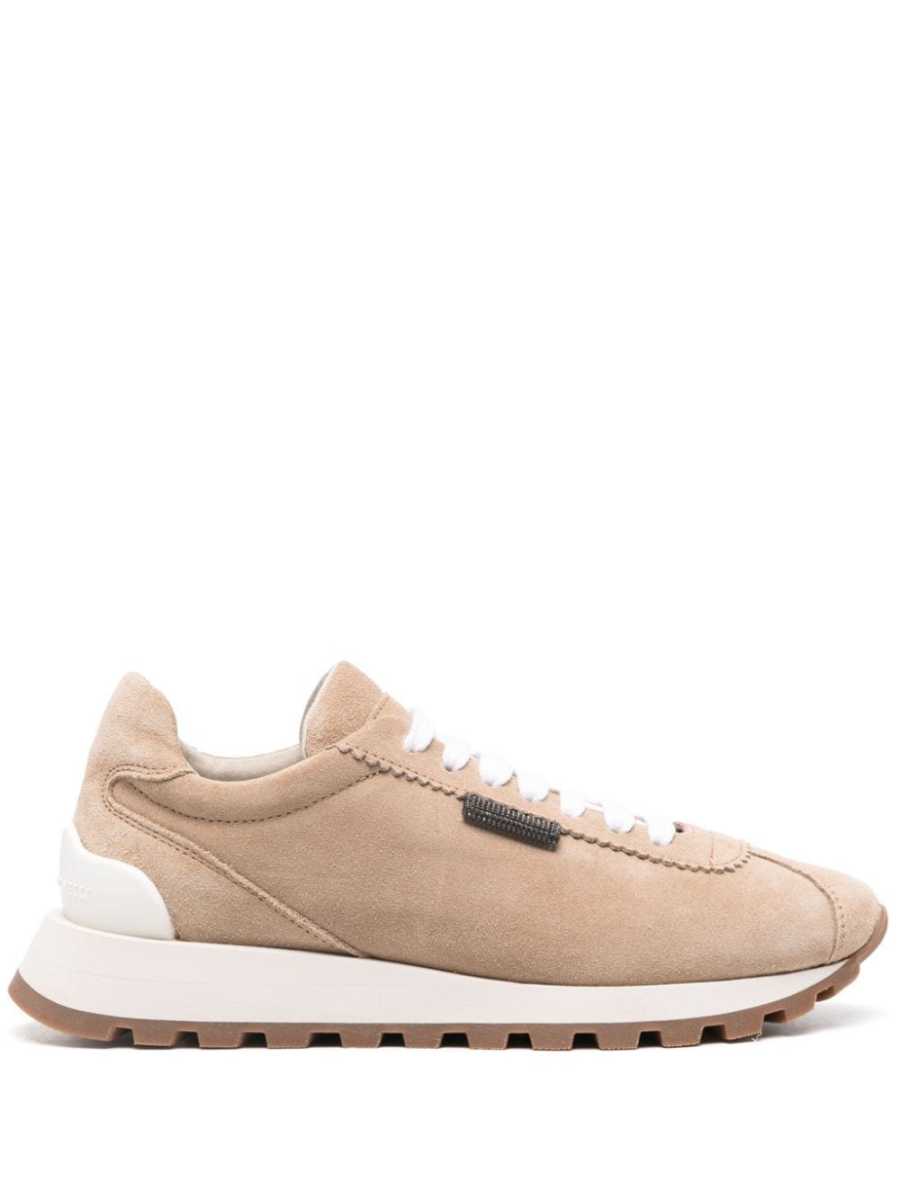 suede lace-up sneakers
