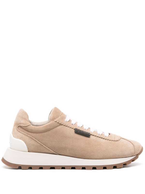 suede lace-up sneakers
