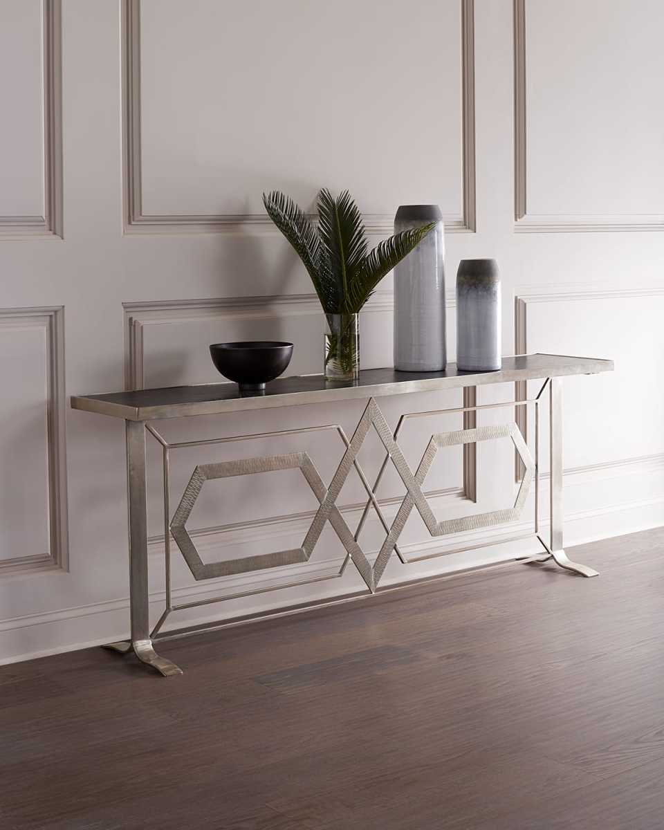 Umaid Palace Plated Iron Console Table