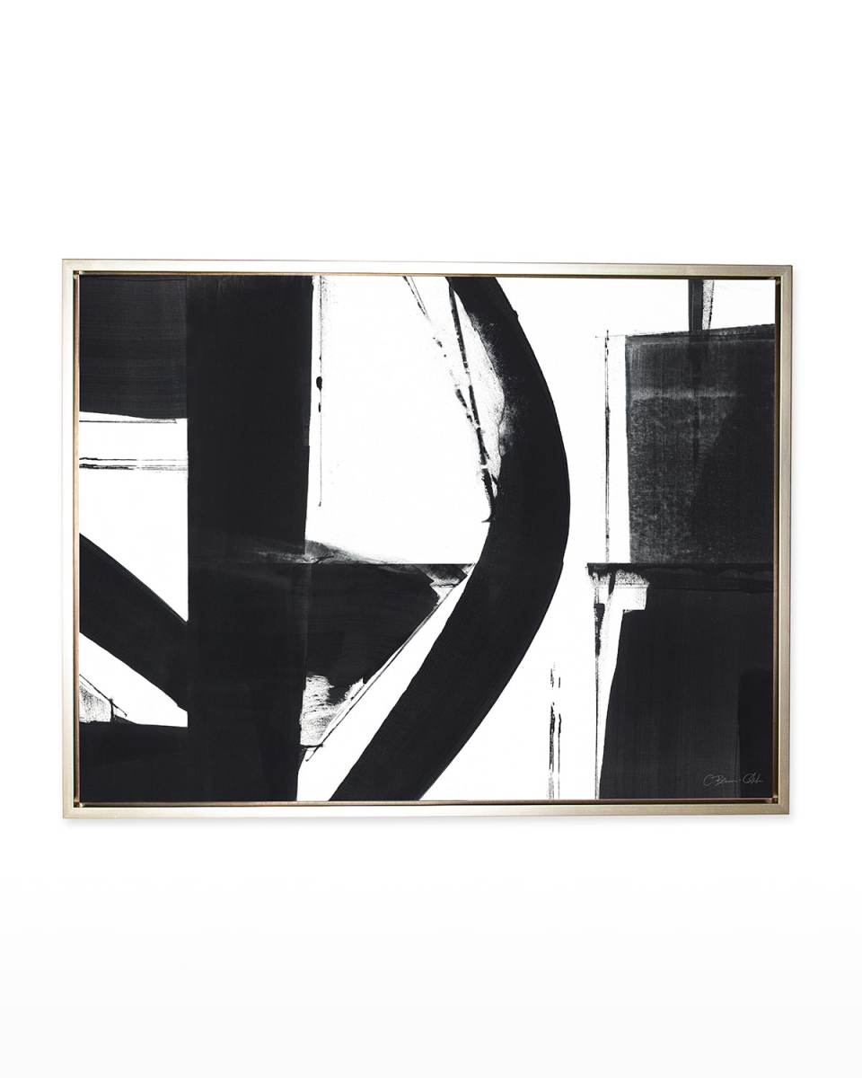 Entanglement No. 4 60x45 Horizontal Canvas Giclee In Champagne Frame, Hand-Embellished