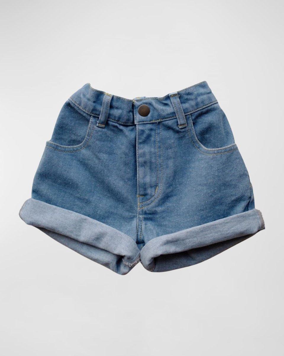Kid's Light Wash Denim Shorts, Size 12M-9