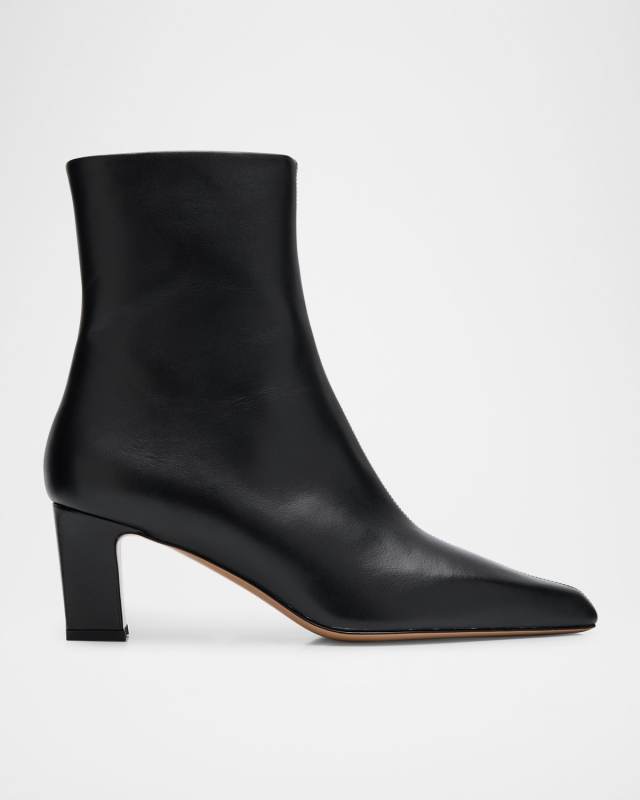 Jude Leather Zip Ankle Booties